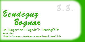 bendeguz bognar business card